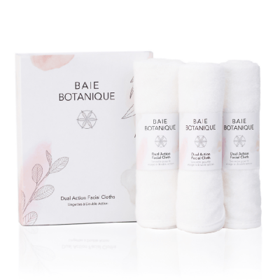 Baie Botanique - Dual Action Facial Cloth Set of 3