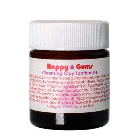 Happy-Gums-Clay-Toothpaste-15ml_HiRes-1 Living Libations - Happy Gums Cleansing Clay Toothpaste - Glow Organic