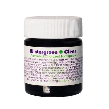 Wintergreen-Clean-Charcoal-Toothpaste-15ml_HiRes-1 Living Libations - Wintergreen Clean Charcoal Toothpaste - Glow Organic